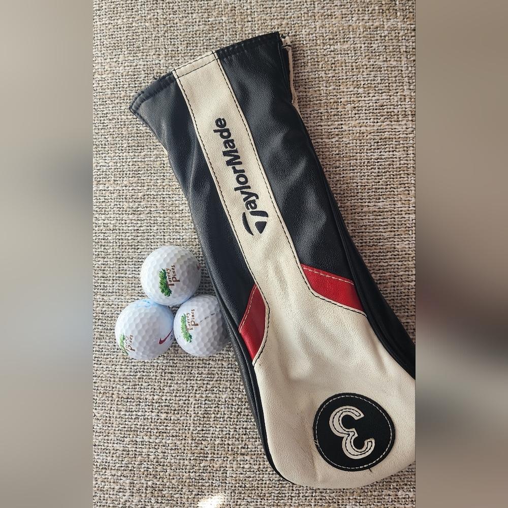Leather Taylormade 3 wood club cover.